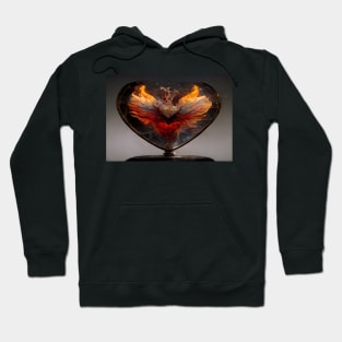 Flaming Heart Art  /  Flame Heart Unwind Designs Hoodie